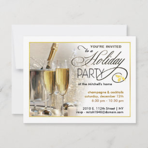 Elegantes invitaciones para fiestas de vacaciones