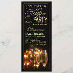 Elegantes invitaciones para fiestas de vacaciones