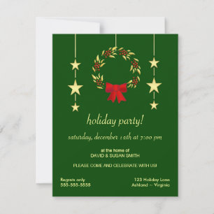 Elegantes invitaciones para fiestas navideñas de N