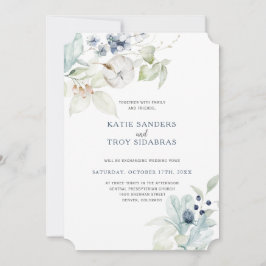 Elegantes invitaciones para la boda de invierno