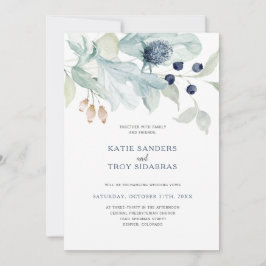 Elegantes invitaciones para la boda de invierno