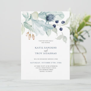 Elegantes invitaciones para la boda de invierno