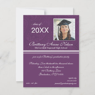 Elegantes invitaciones para la fiesta de graduació