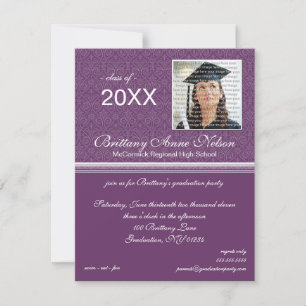 Elegantes invitaciones para la fiesta de graduació