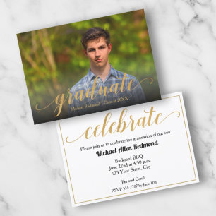 Elegantes invitaciones para la fiesta de graduació