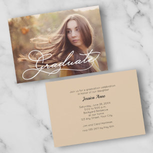 Elegantes invitaciones para la fiesta de graduació