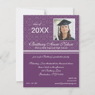 Elegantes invitaciones para la fiesta de graduació