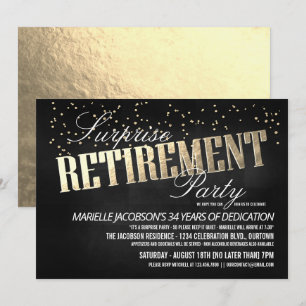 Elegantes invitaciones para la Fiesta de Jubilació