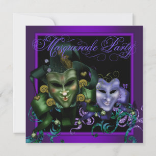 Elegantes invitaciones para la fiesta de la mascar
