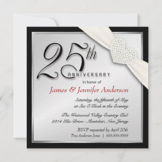 Elegantes invitaciones para la Fiesta del 25° Aniv