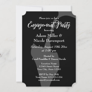 Elegantes invitaciones para participar en blanco y