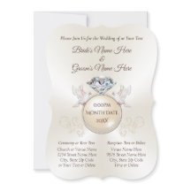 Elegantes invitaciones personalizadas para la boda