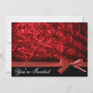 Elegantes invitaciones rojas y negras