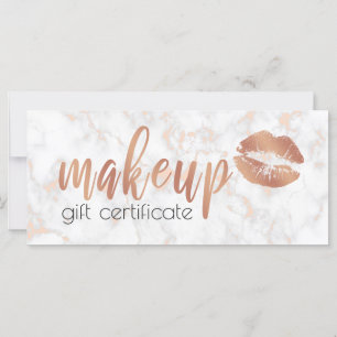 Elegantes labios de oro de rosa de cobre y maquill