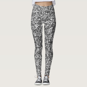 Elegantes leggings purpurinas