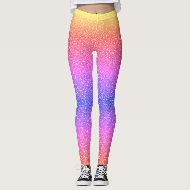 Elegantes leggings purpurinas (Anverso)