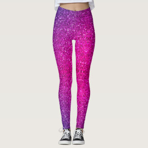 Elegantes leggings purpurinas
