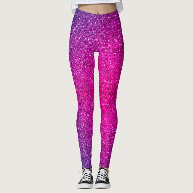 Elegantes leggings purpurinas (Anverso)