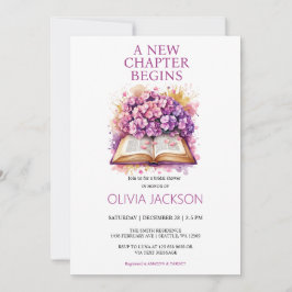Elegantes libros florales invitaciones a ducha de 