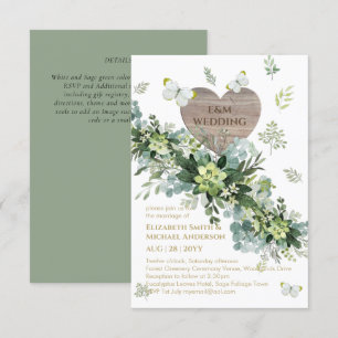 Elegantes mariposas de vegetación Boda de follaje 