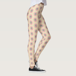 Elegantes mujeres pasteles florales Leggings