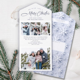 Elegantes Navidades 4 tarjetas de felicitación por