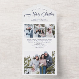 Elegantes Navidades 4 tarjetas de felicitación por