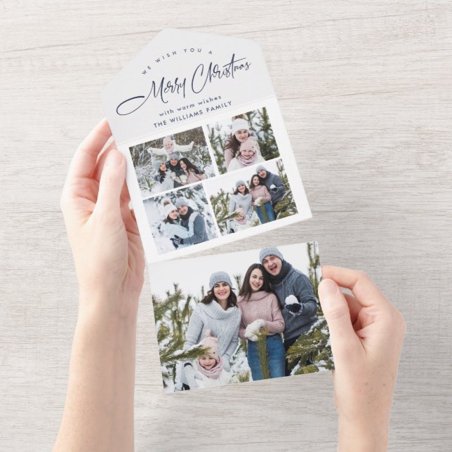 Elegantes Navidades 5 Tarjeta de felicitación de f (desgarro)
