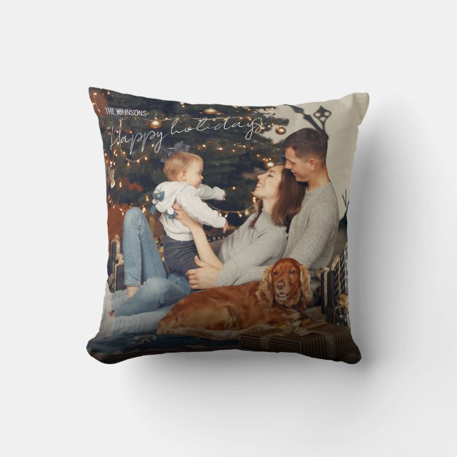 Elegantes Navidades almohada de vacaciones (Anverso)