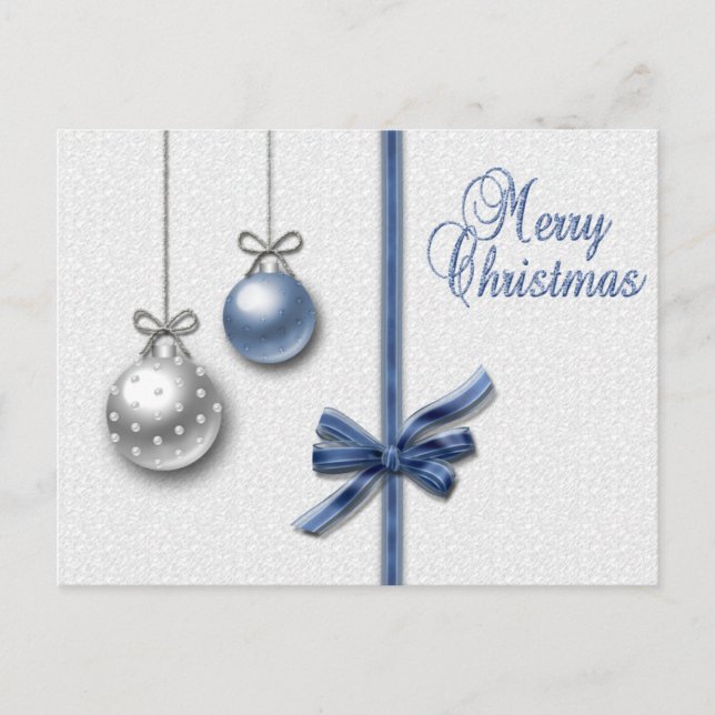 Elegantes Navidades brillantes Bolas de postales d (Anverso)