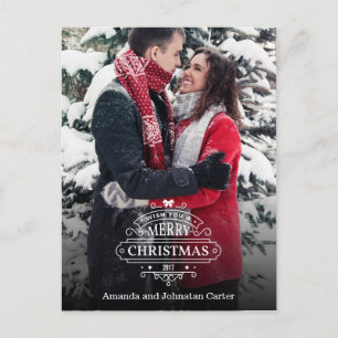 Elegantes Navidades caprichosos tarjeta postal de 