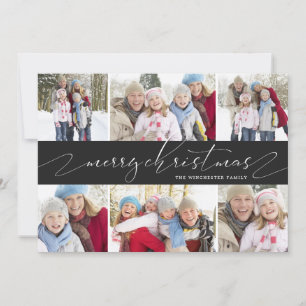 Elegantes Navidades Collage 6 Tarjeta de vacacione