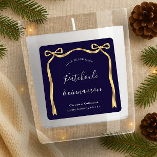 Elegantes Navidades con etiqueta de velas de la ma