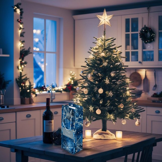 Elegantes Navidades de copo de nieve Bolsa de rega (Give your gift with elegance)