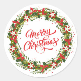 Elegantes Navidades de guirnaldas florales | Sello