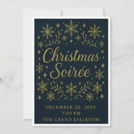 Elegantes Navidades de oro Invitación a Soirée