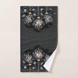 Elegantes Navidades de oro negro en baubles de luj