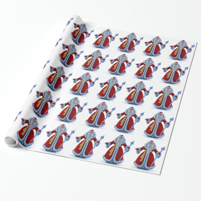 Elegantes Navidades de Santa Regalo Papel de envol (Desenrollado)
