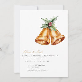 Elegantes Navidades Decor Boda Tarjeta de Invitaci