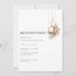 Elegantes Navidades Decoran Tarjeta de Invitación 
