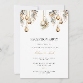 Elegantes Navidades Decoran Tarjeta de Invitación 