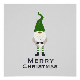 Elegantes Navidades Elf Wall Art Poster