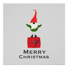 Elegantes Navidades Elf Wall Art Poster