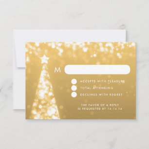 Elegantes Navidades festivos casándose con RSVP Go