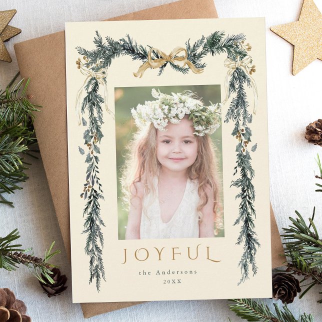 Elegantes Navidades Fronteriza Foto Tarjeta de vac (Subido por el creador)