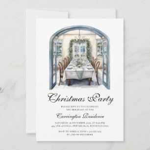 Elegantes Navidades Guión Invitación a la cena/fie