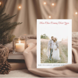 Elegantes Navidades Invitación de foto de embarazo