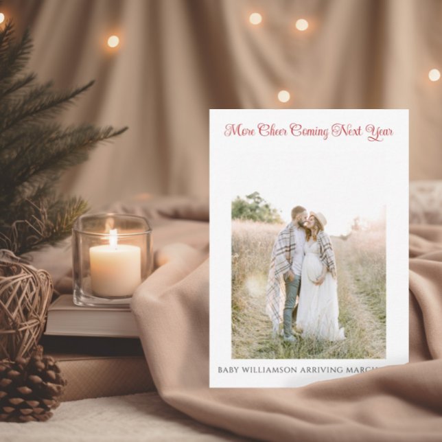 Elegantes Navidades Invitación de foto de embarazo (Subido por el creador)