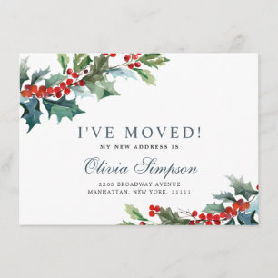 Elegantes Navidades Mistletoe Moving Invitación