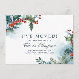 Elegantes Navidades Mistletoe Moving Invitación